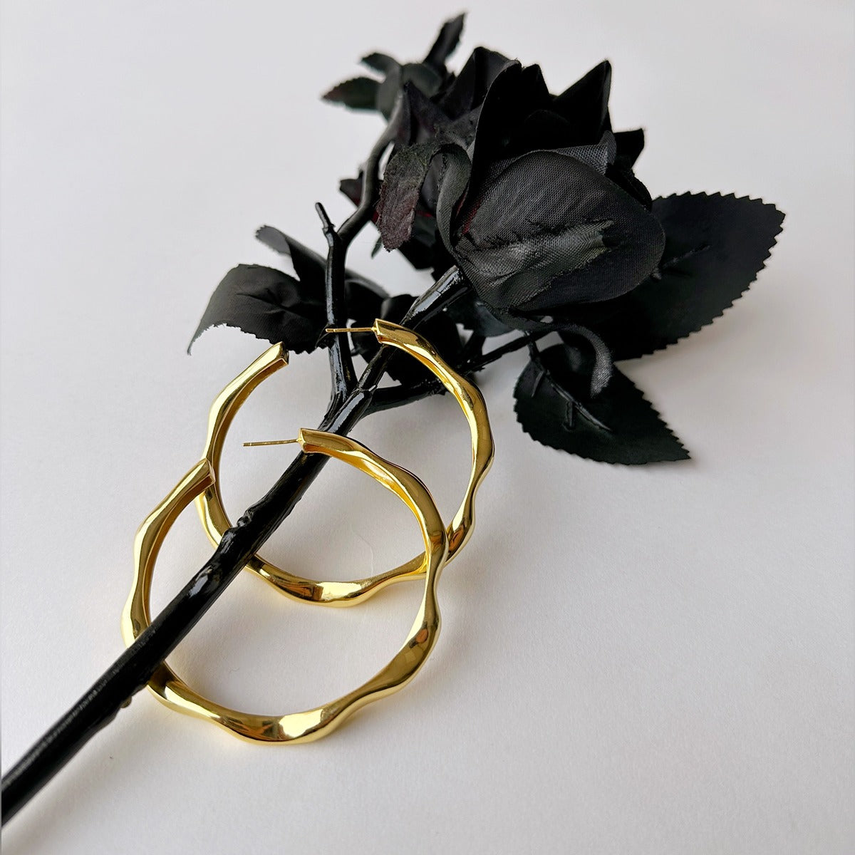 Power in Gold Oversized Hoop Earrings