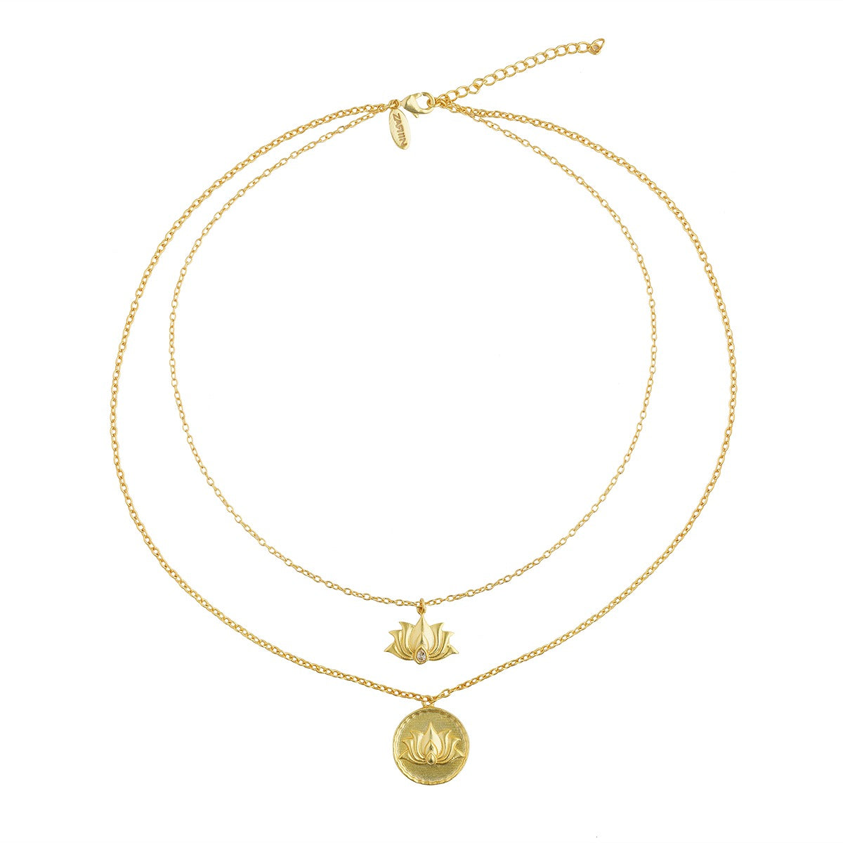Daily Reminder Lotus Power Layers(Set of 2 Necklaces)