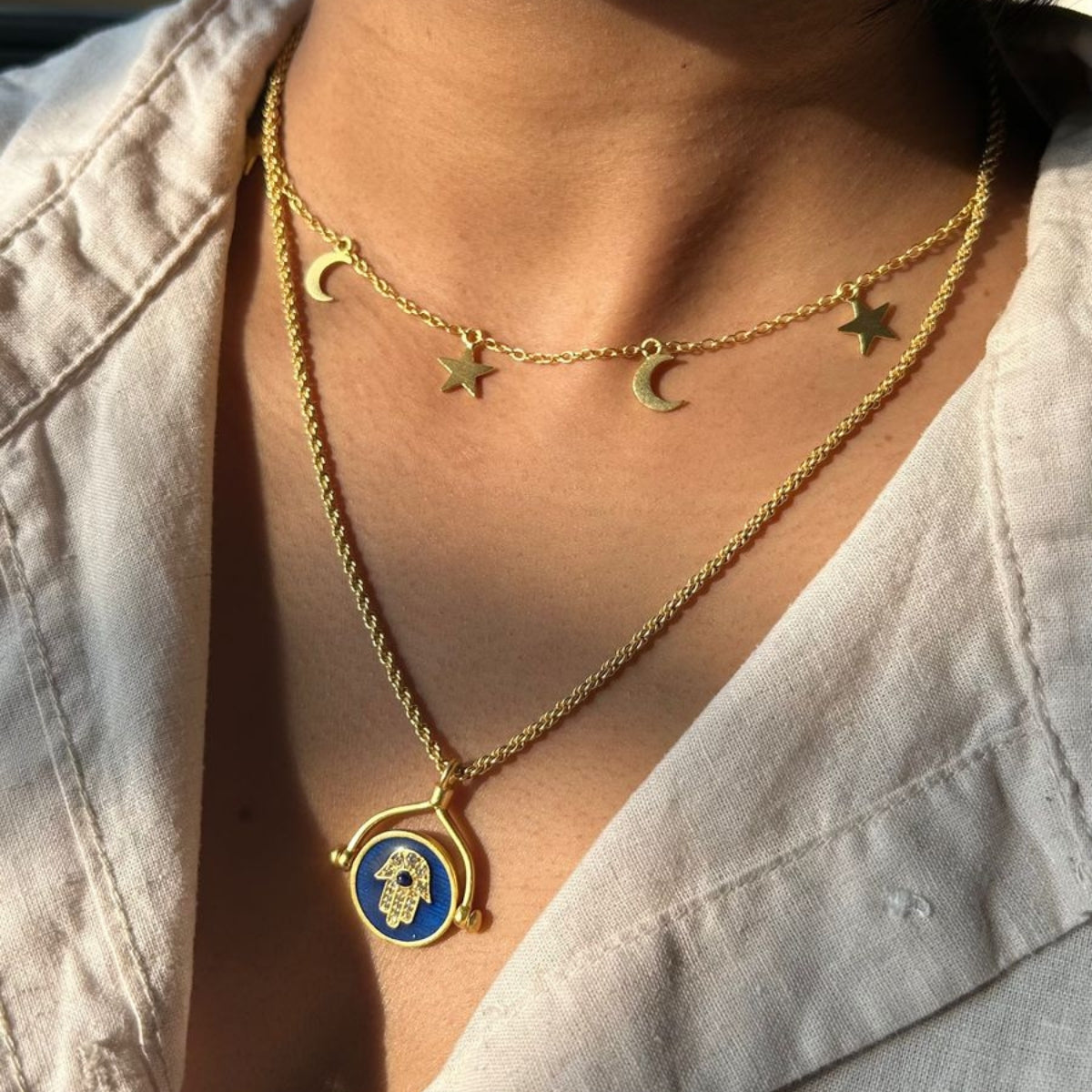 Travel in Style and Protection (Set of 2 Necklaces)