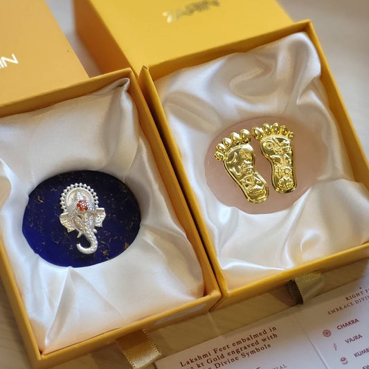 Goddess Lakshmi Charan & Divine Ganesha Giftbox