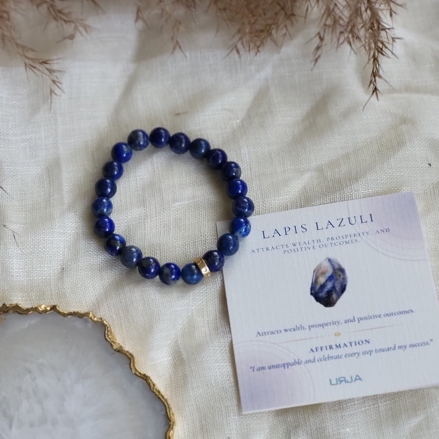 Lapis Lazuli Bead Bracelet for Intuition & Wisdom