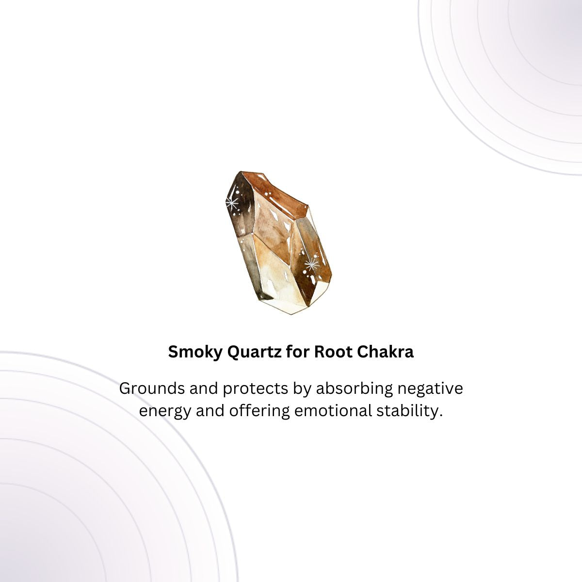 Smoky Quartz Bead Bracelet for Grounding & security