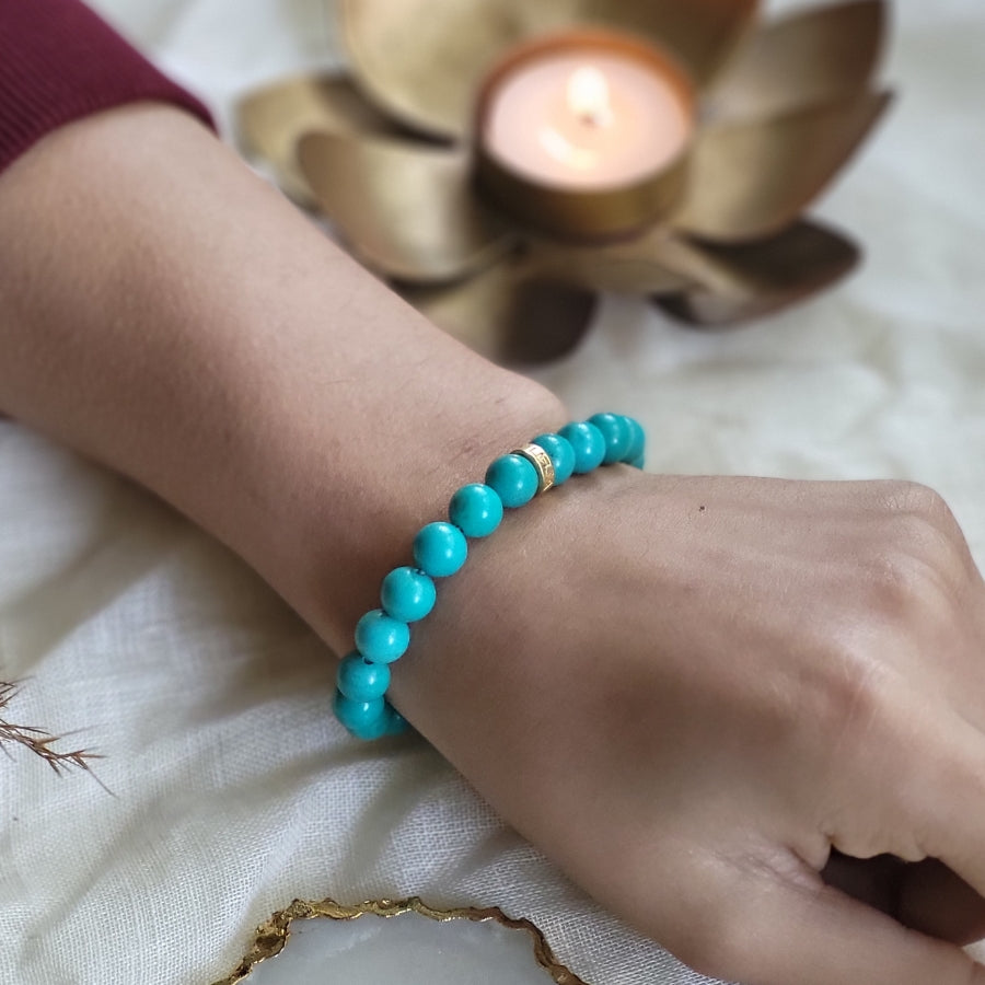 Turquoise Bead Bracelet for Communication & Self Expression