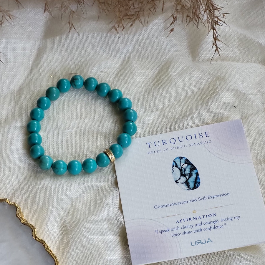 Turquoise Bead Bracelet for Communication & Self Expression