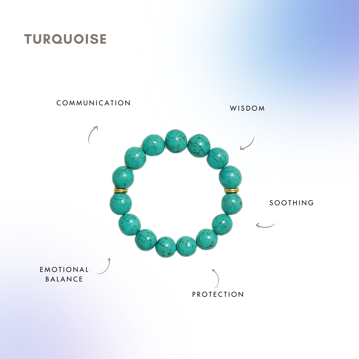 Turquoise Bead Bracelet for Communication & Self Expression
