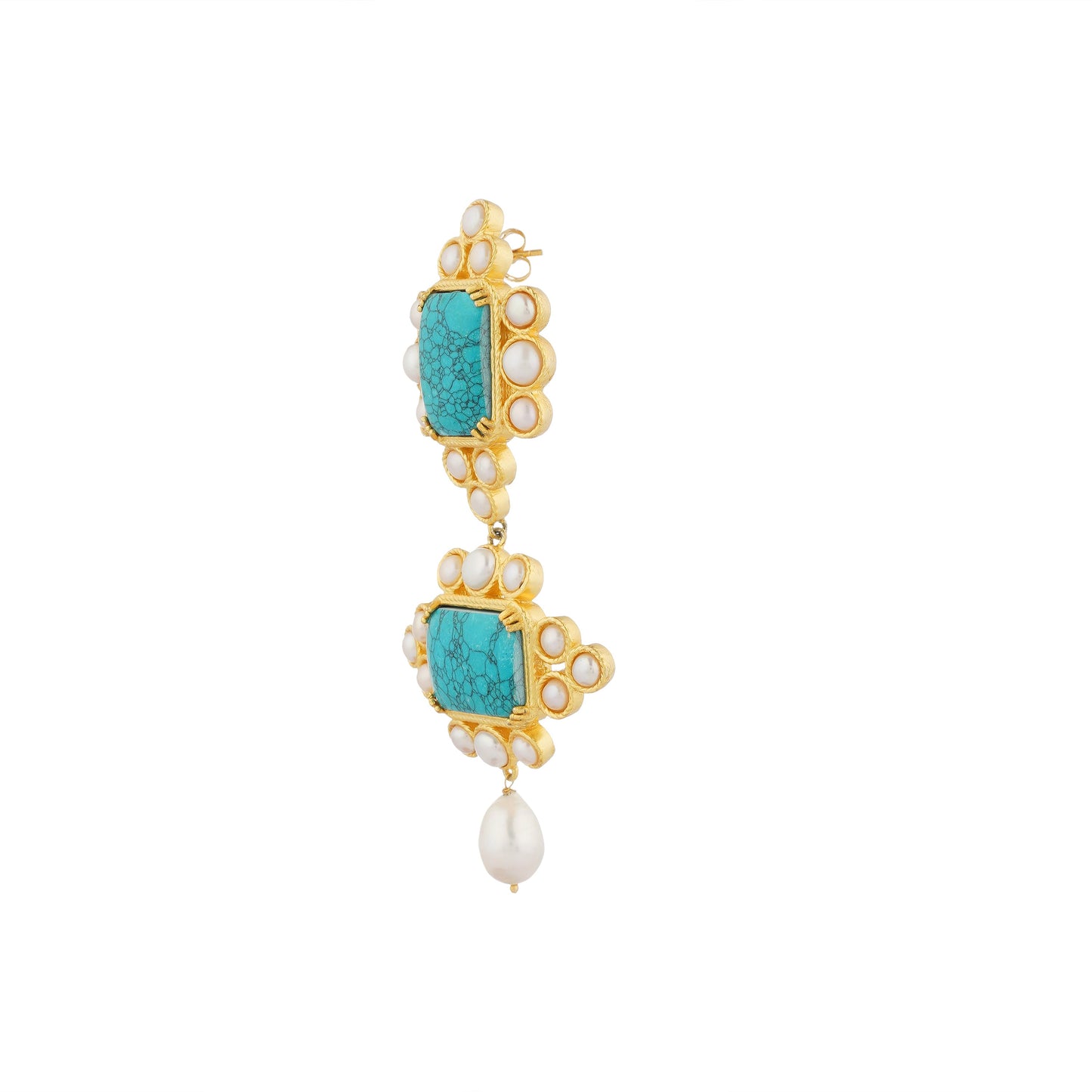 Travel Blues Statement Earrings