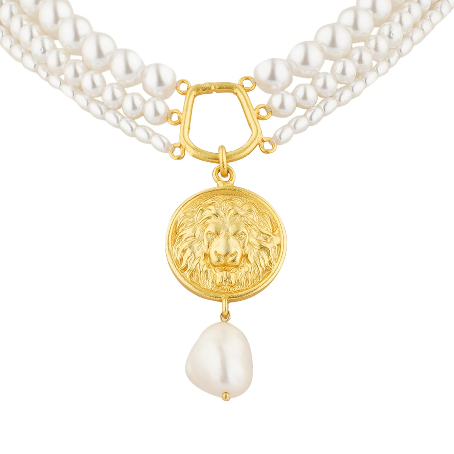Roaring to Go Pearl Necklace