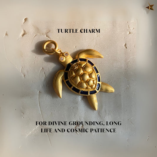 Turtle Charm for Divine Grounding, Long Life and Cosmic Patience
