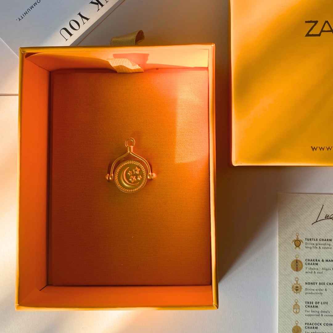 Celestial Sun and Moon Flip Charm for Duality