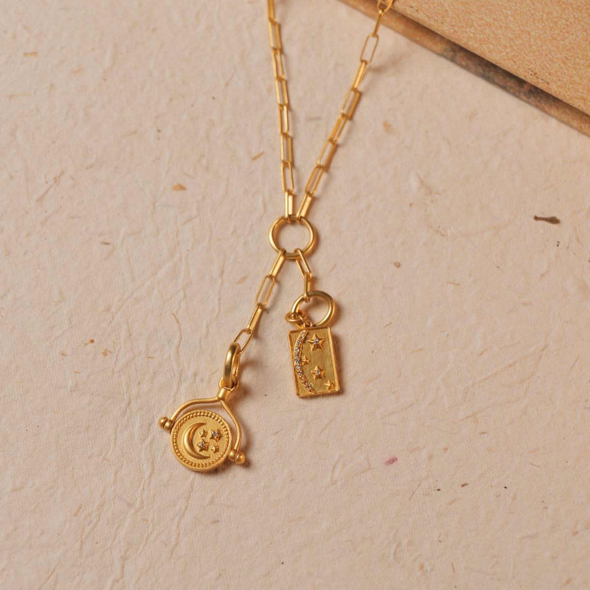 Celestial Sun and Moon Flip Charm for Duality