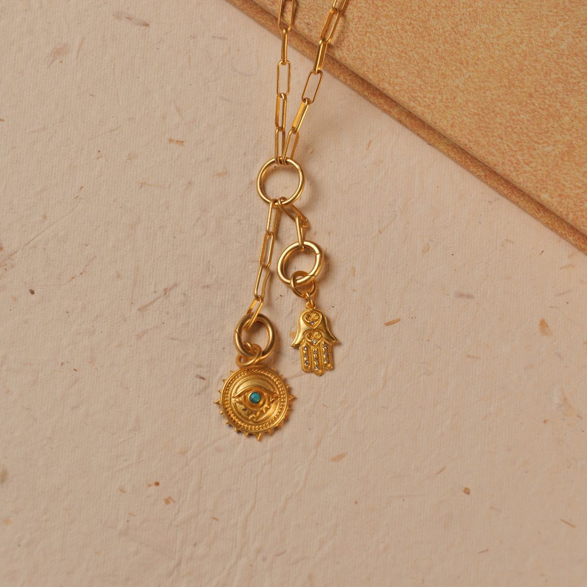 Evil Eye Charm with Turquoise for Peace, Protection and Expressive Clarity