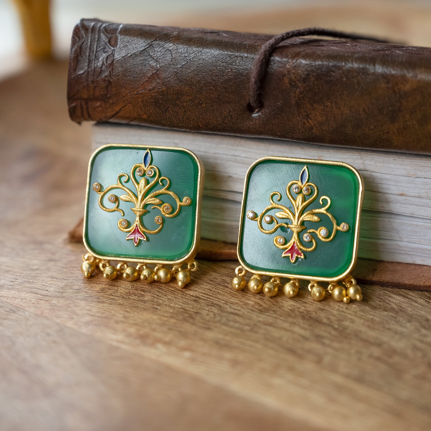 Regal Styled Look (Set of 3- Necklace , Choker and Earrings)