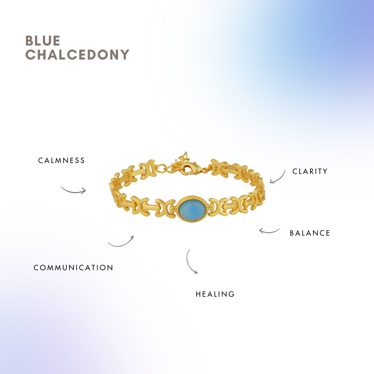 Blue Chalcedony Healing Bracelet for Peace