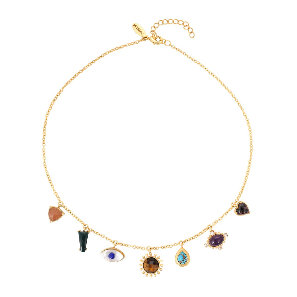 Moon and Stones Layering Necklaces
