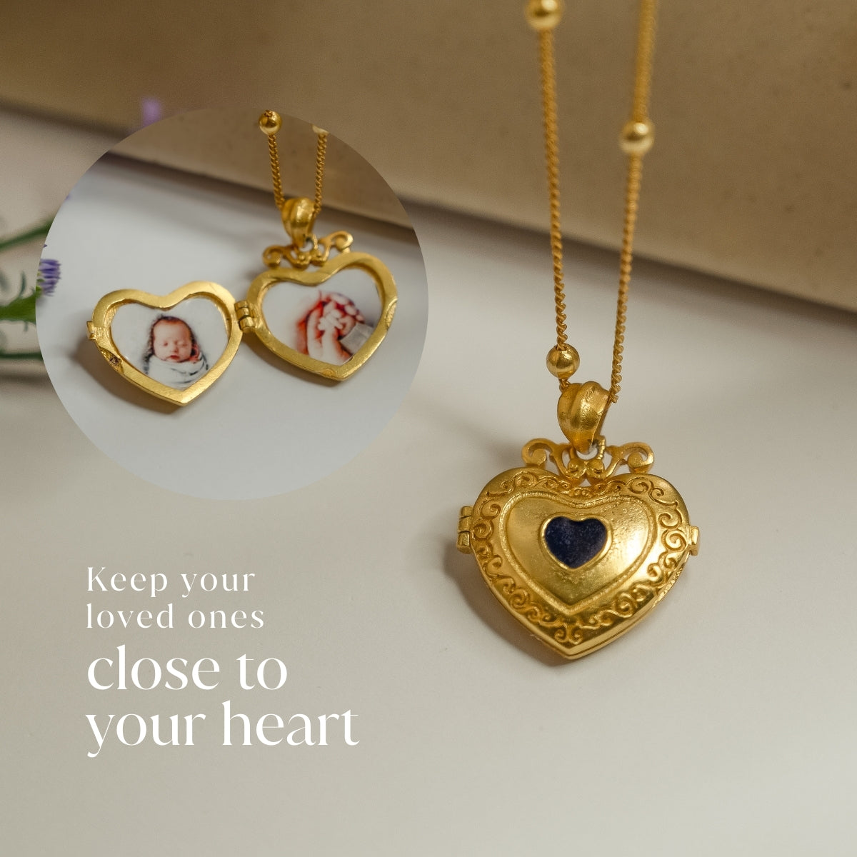 Heart in Heart Photo Locket