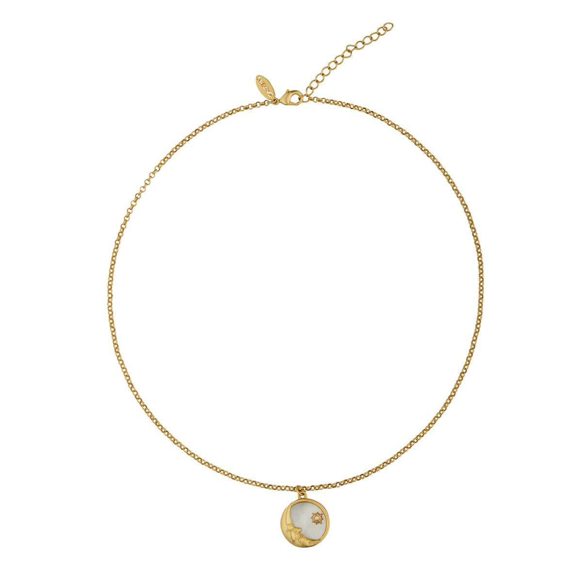 Moon and Stones Layering Necklaces