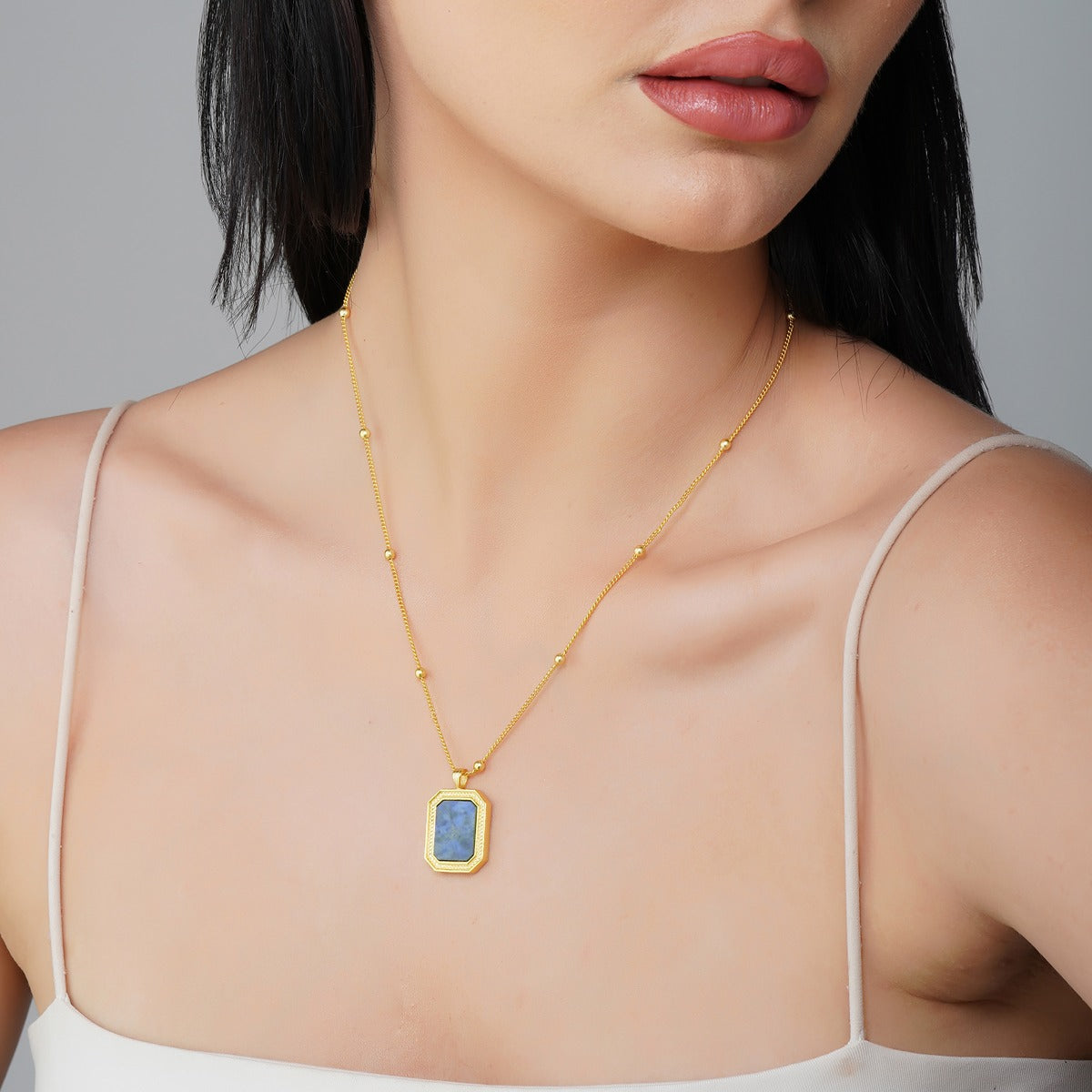 Soul Soothe Pendant Necklace with Lapis Lazuli - Intuition