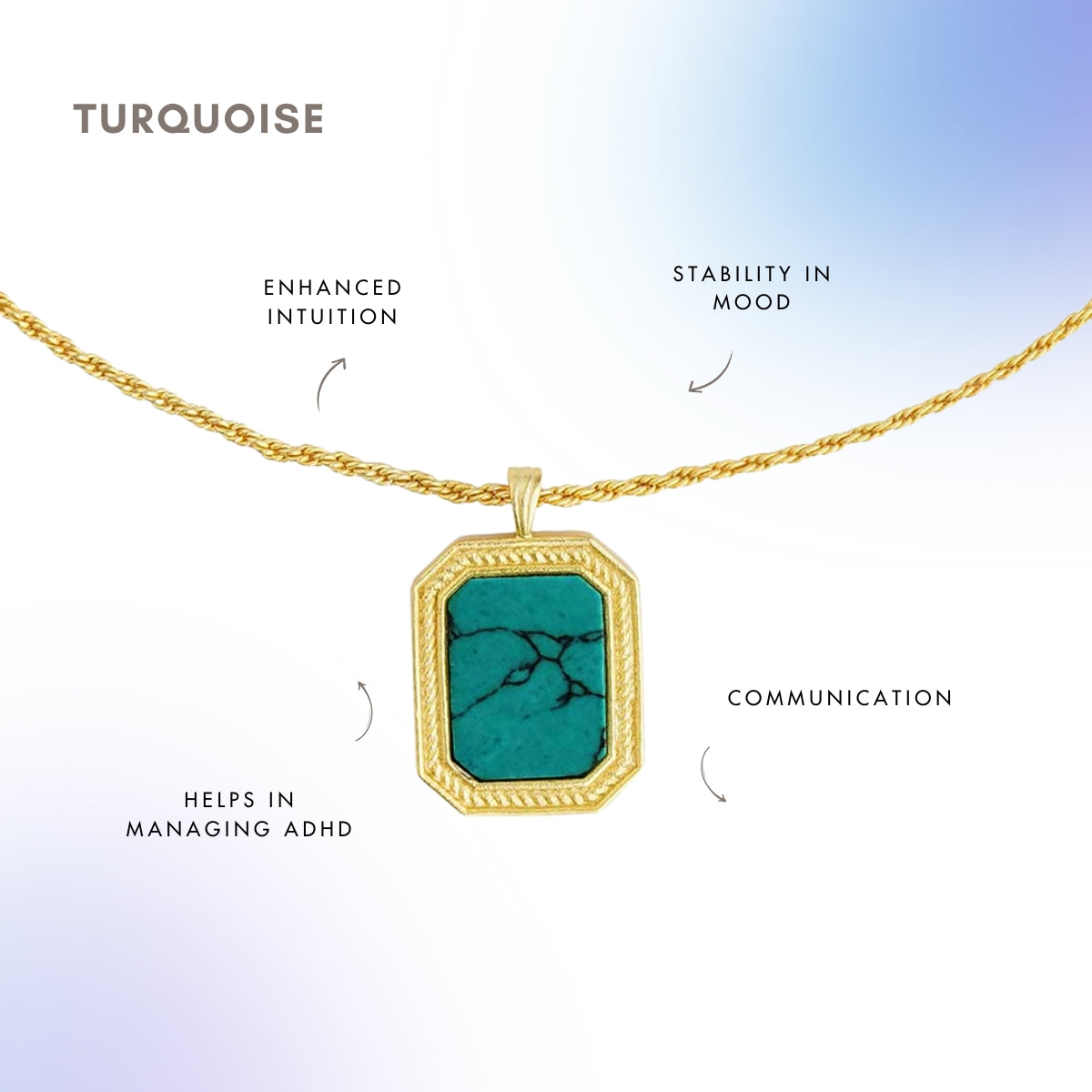 Soul Soothe Pendant Necklace with Turquoise - Relationships
