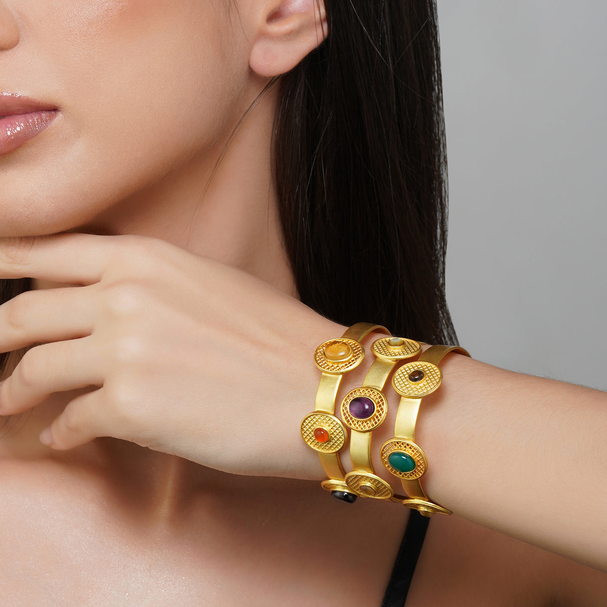 Navratna 2025 gold bracelet