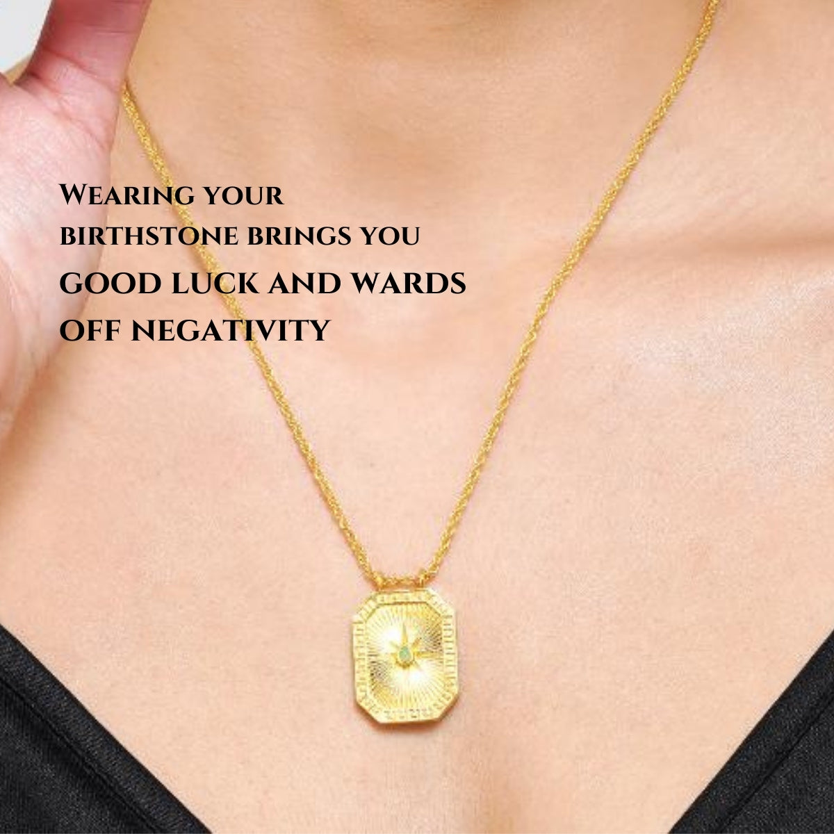 Taurus Zodiac Tablet Reversible Necklace with Chrysoprase