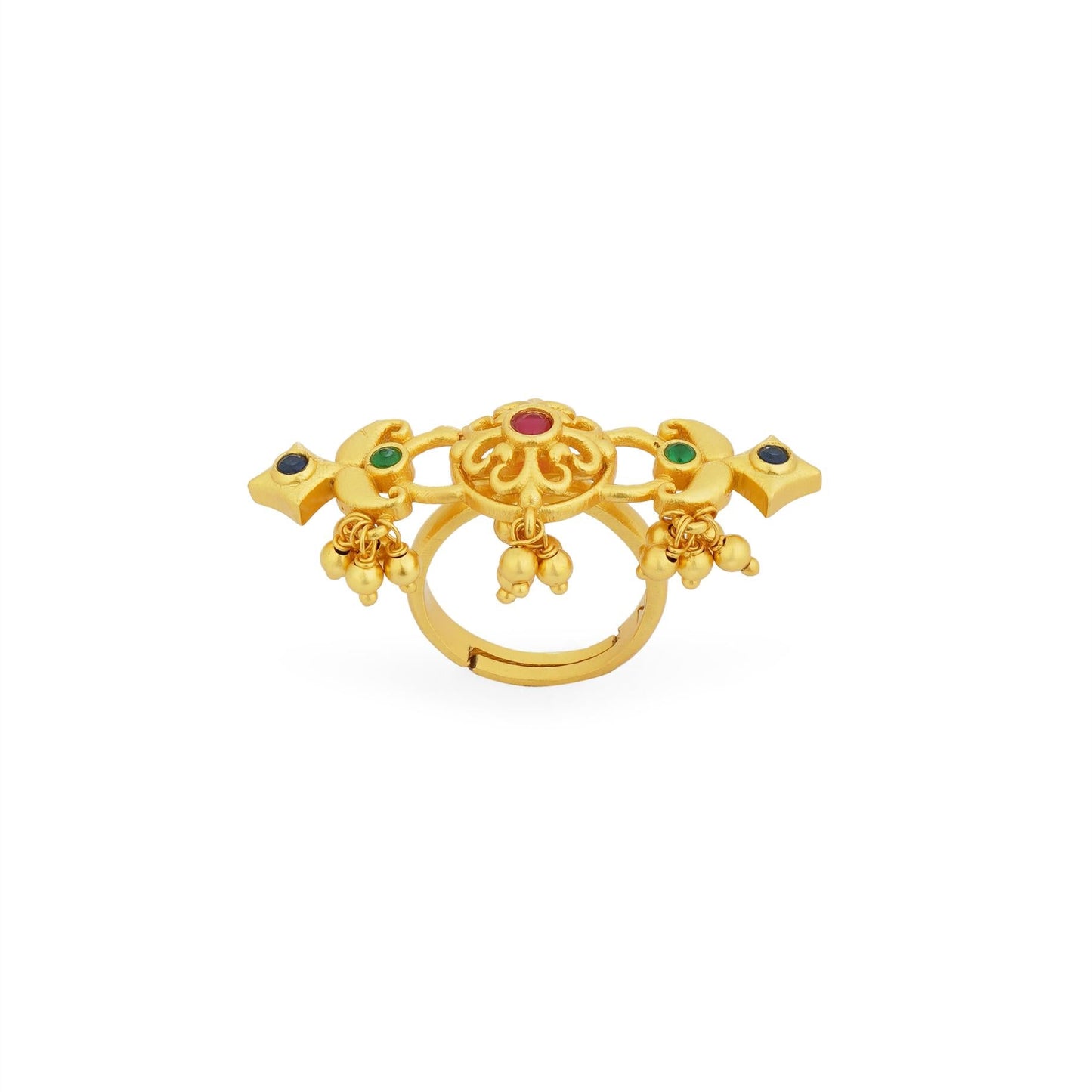 Floral Charm Statemenet Ring
