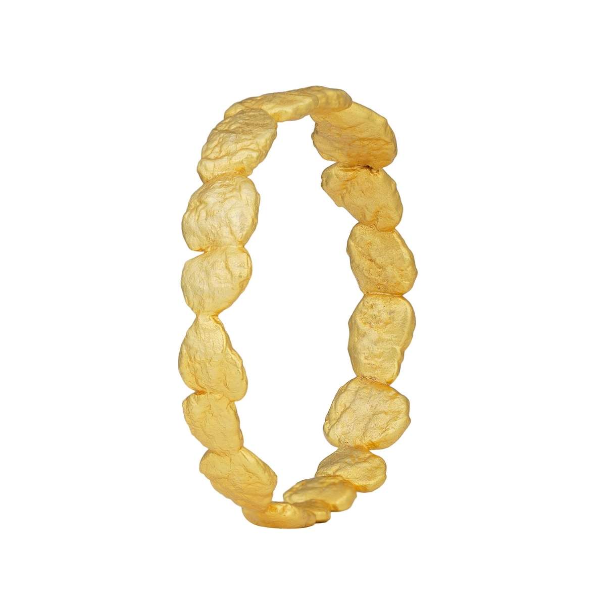 Gold Nuggets Goldtone Bangle