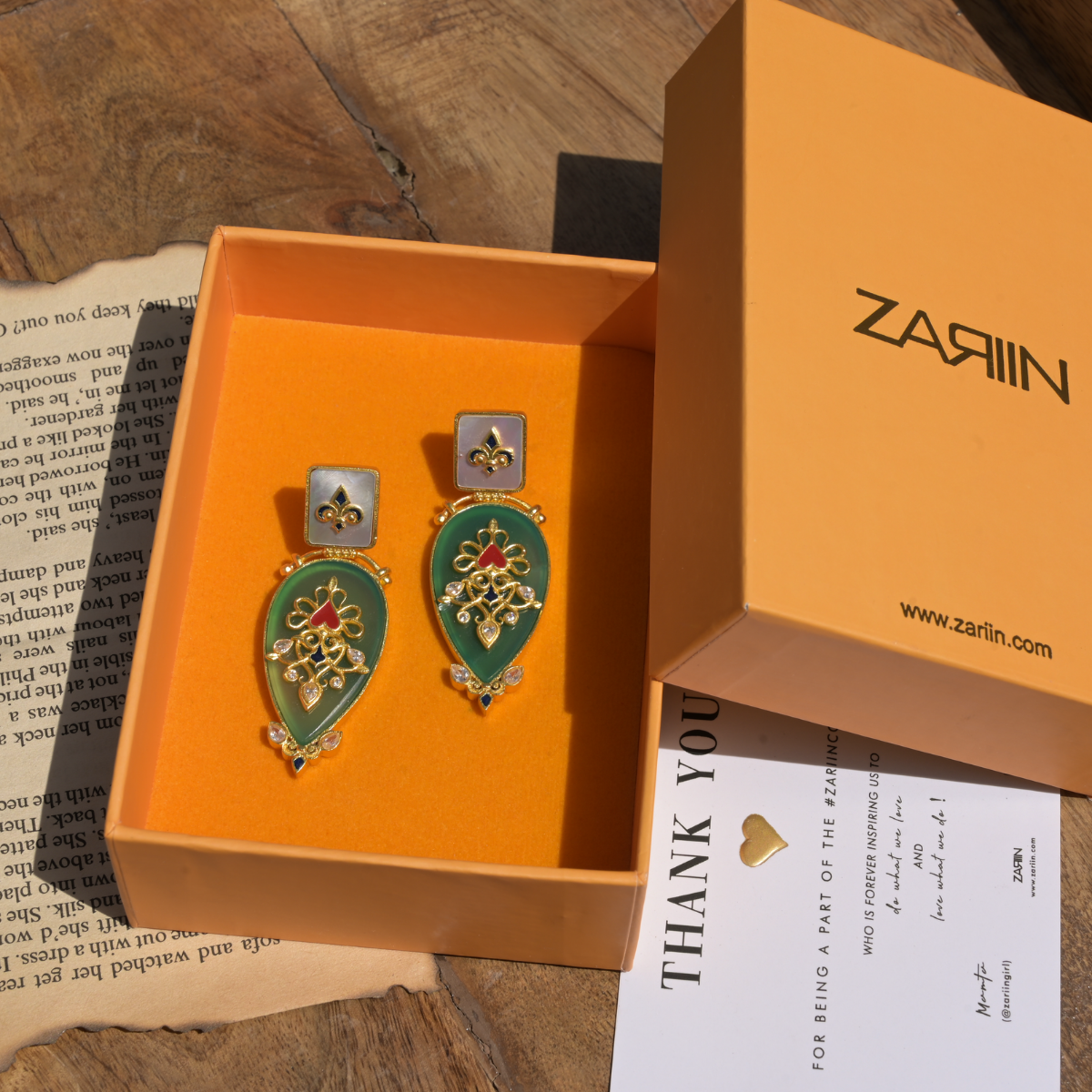 Grandma's Treasure Green Onyx Statement Earrings