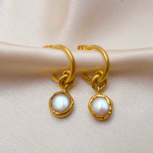 Hue Them White Earrings