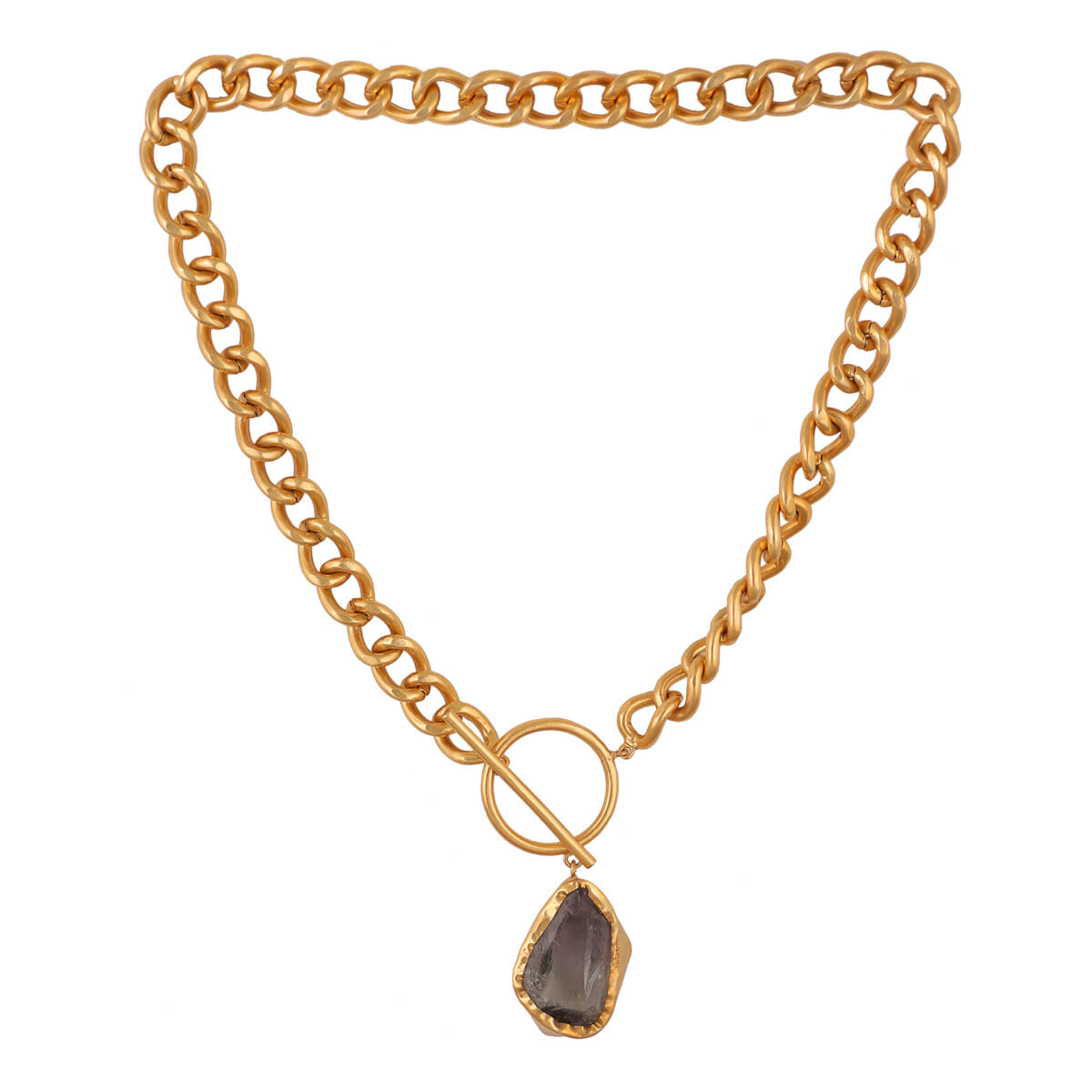 Link Me Up Green Amethyst Necklace