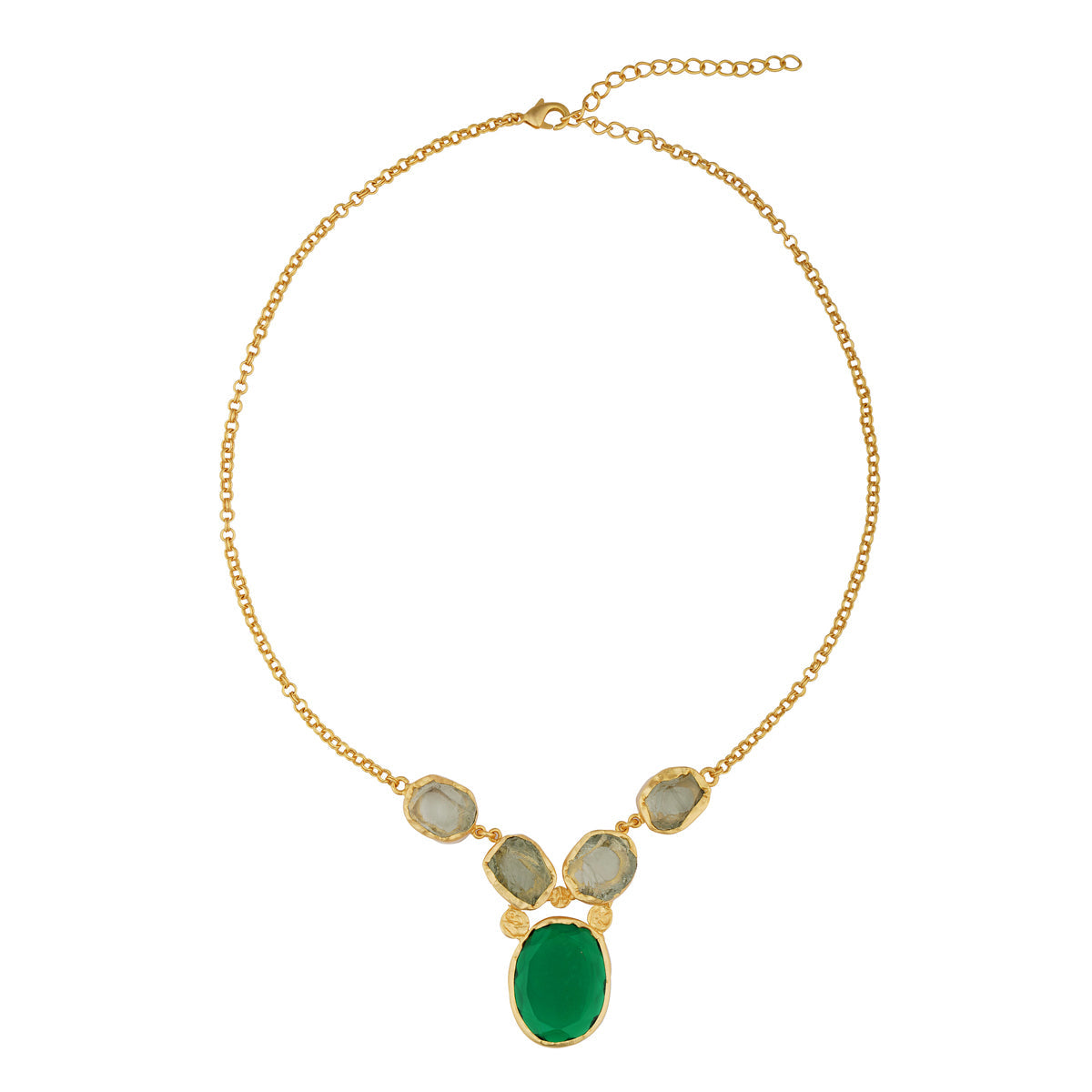 Wear Pray Love Green Amethyst Green Quartz Necklace