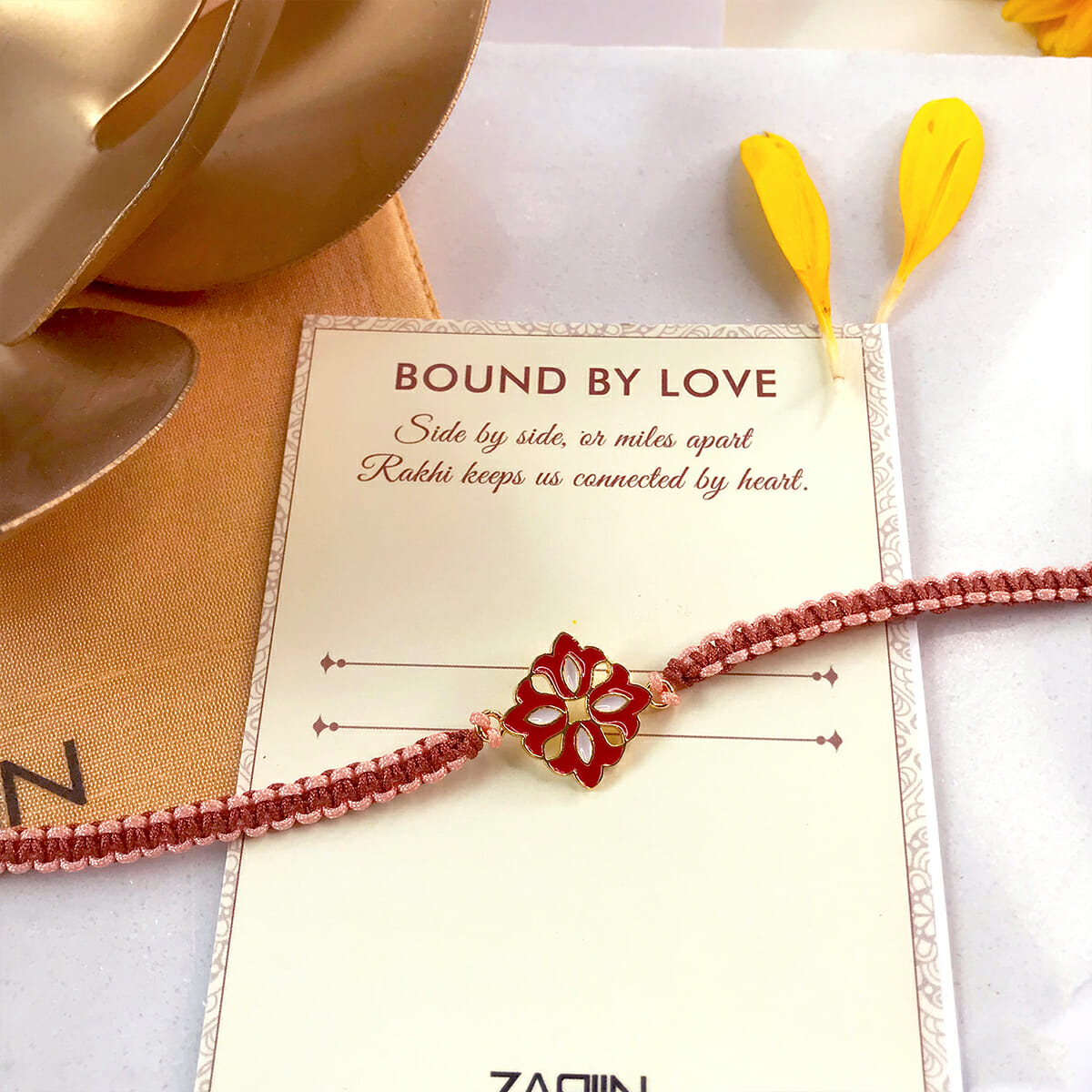 Red Flower Of Love Rakhi