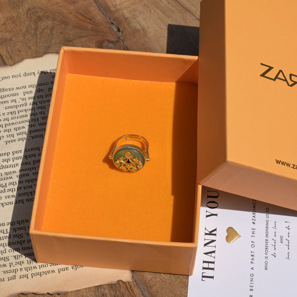 Reflection of You Green Onyx Statement Ring