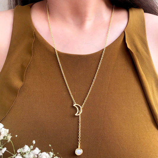 Talking To The Moon Mini Lariat Baroque Pearl Necklace