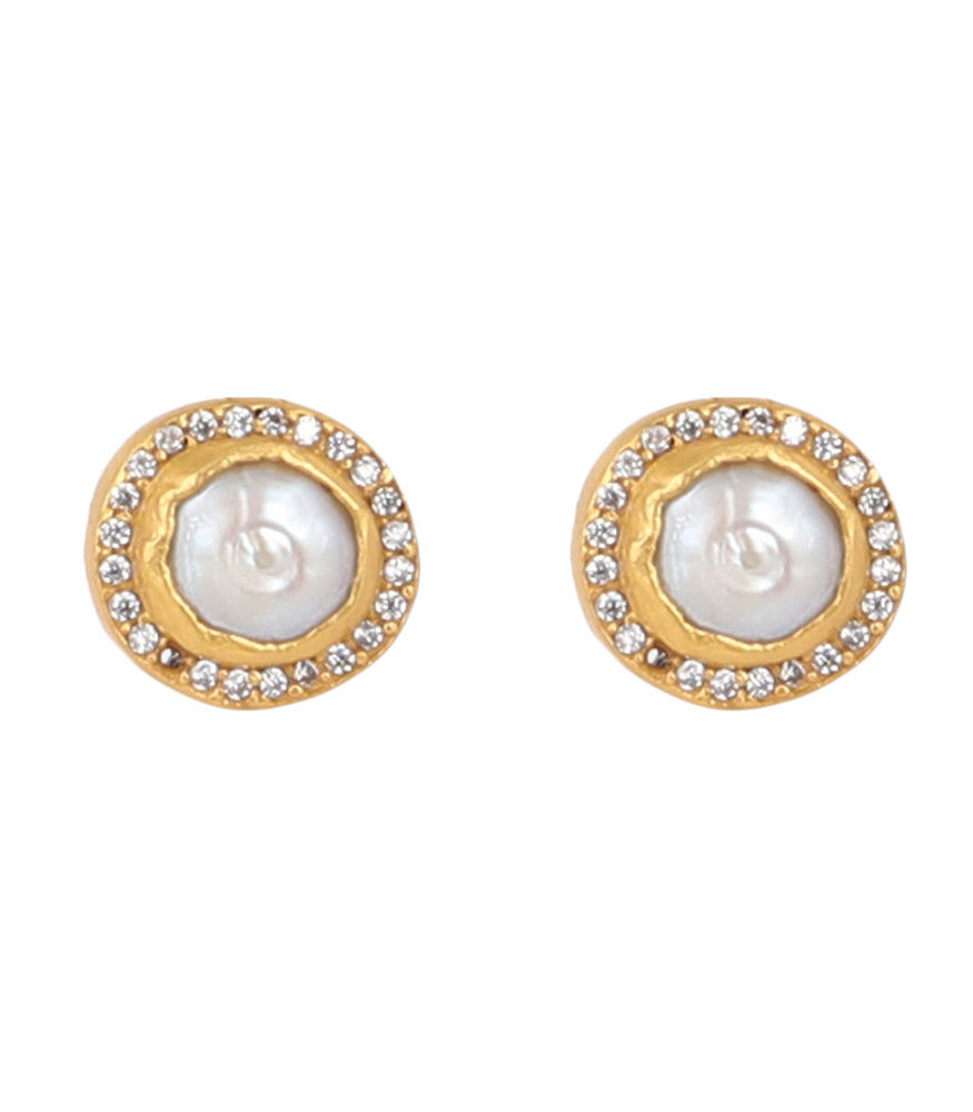 Witty and Wise Baroque Pearl Earrings