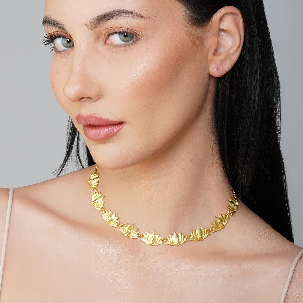 Tranquil Moods Lotus Choker Necklace