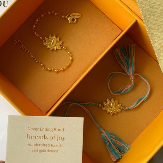 Divine Padma Rakhi and Lumba Set