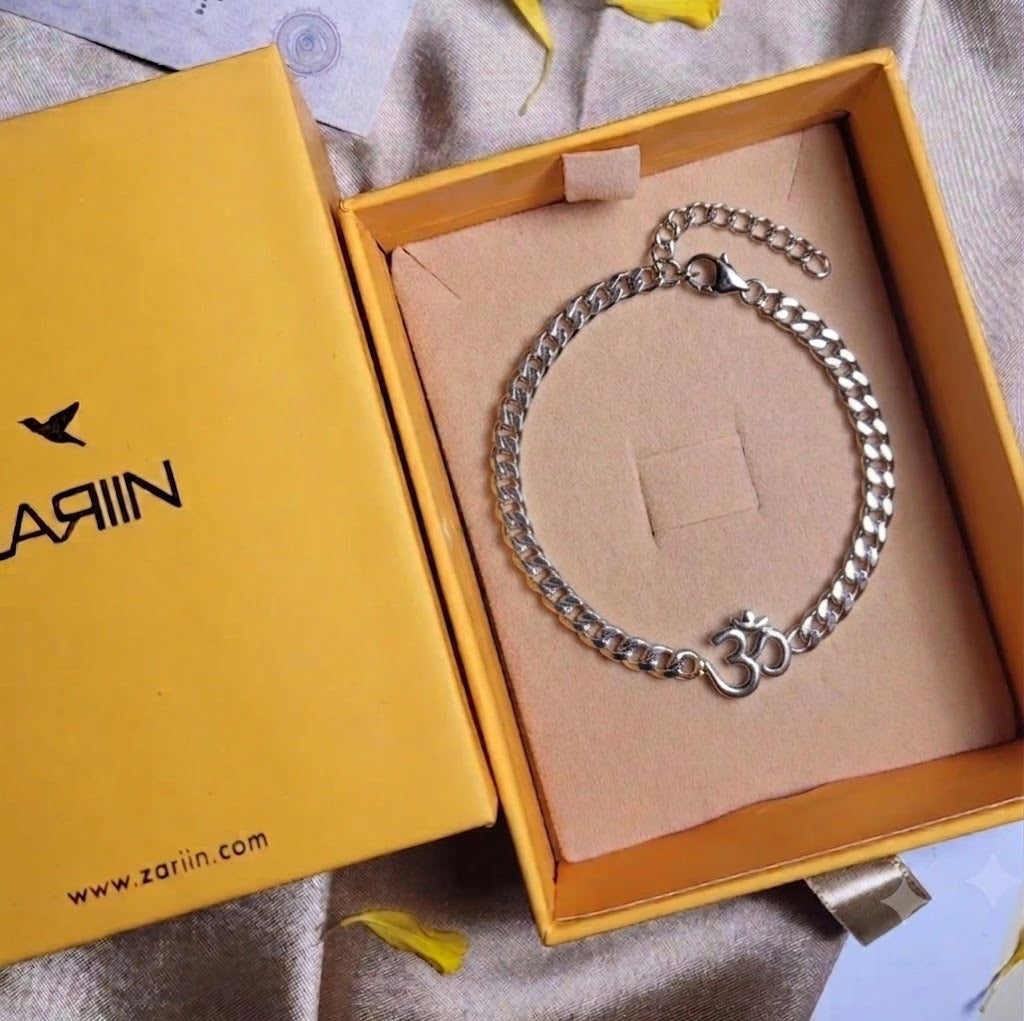 Eternal Om Rakhi Bracelet in 925 Silver