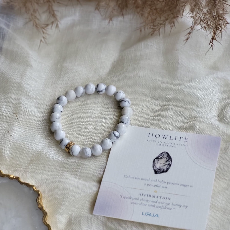 Howlite Bead Bracelet for Peace & Calm