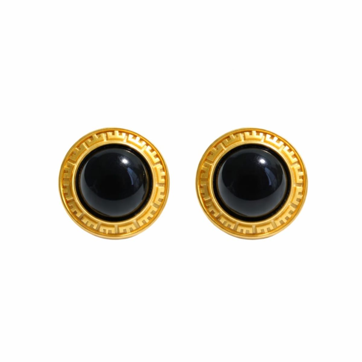 Midnight Black Onyx Classic Stud Earrings