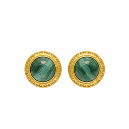 Classic Malachite Stud Earrings