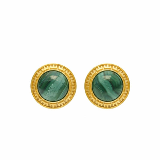 Classic Malachite Stud Earrings