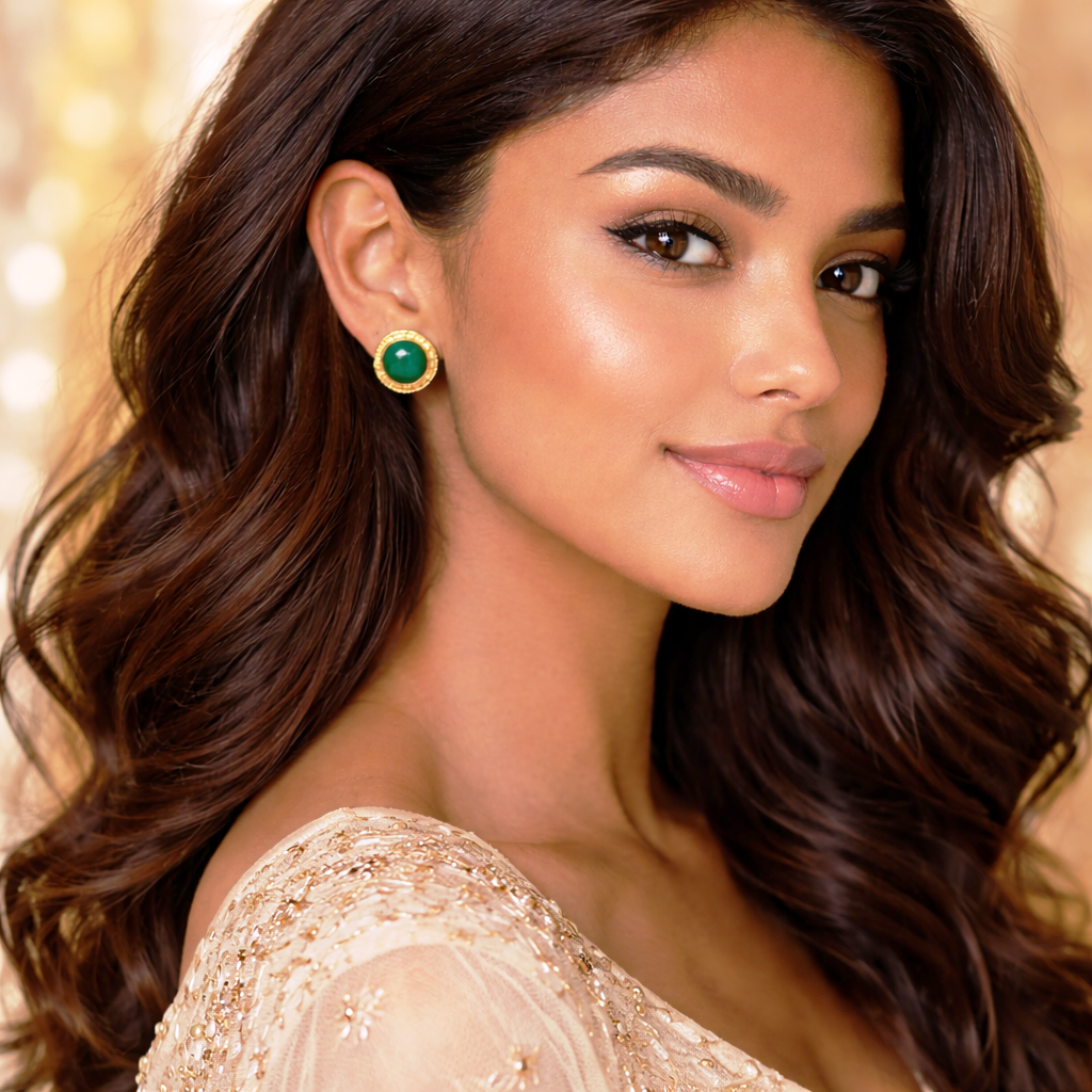 Classic Malachite Stud Earrings