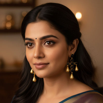 Midnight Black Onyx Drop Earrings