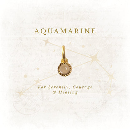 March Birthstone Charm – Aquamarine