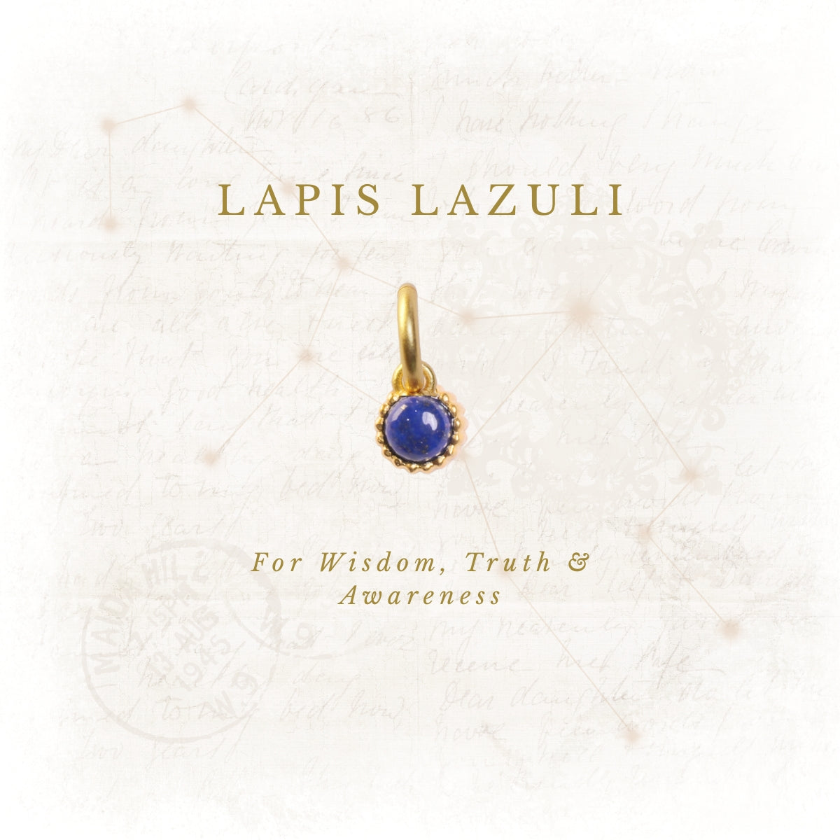 September Birthstone Charm – Lapis Lazuli