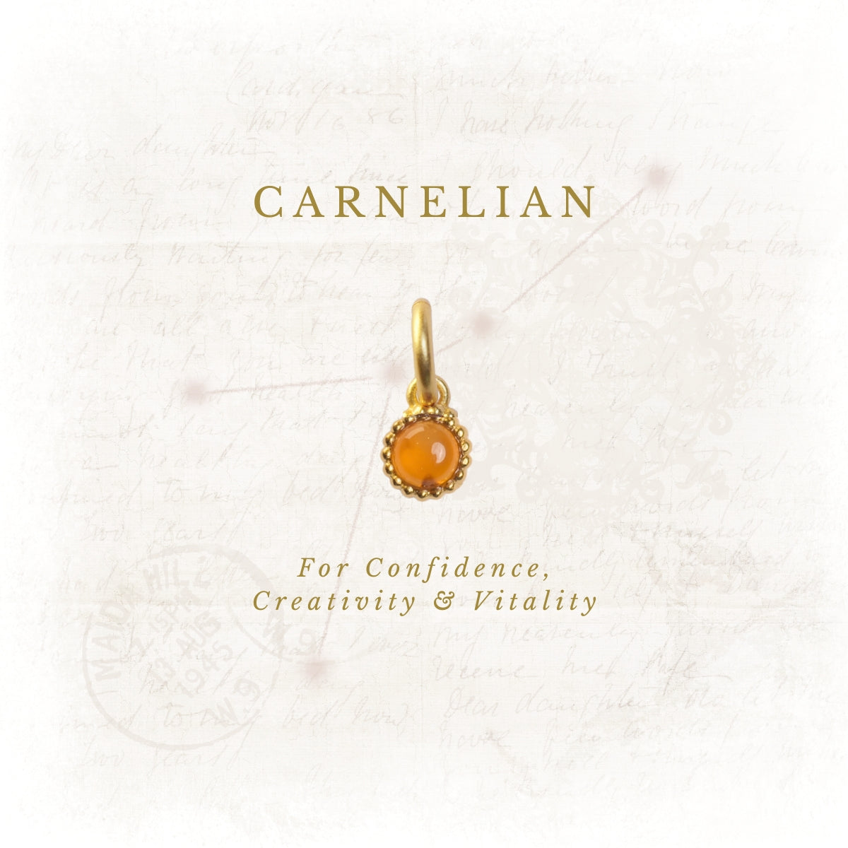 July Birthstone Charm – Carnelian