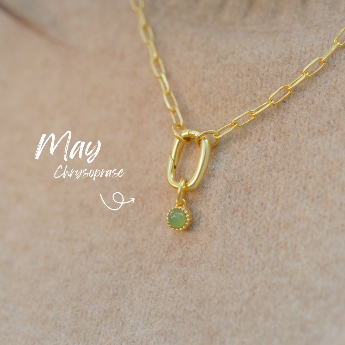 May Birthstone Charm – Chrysoprase