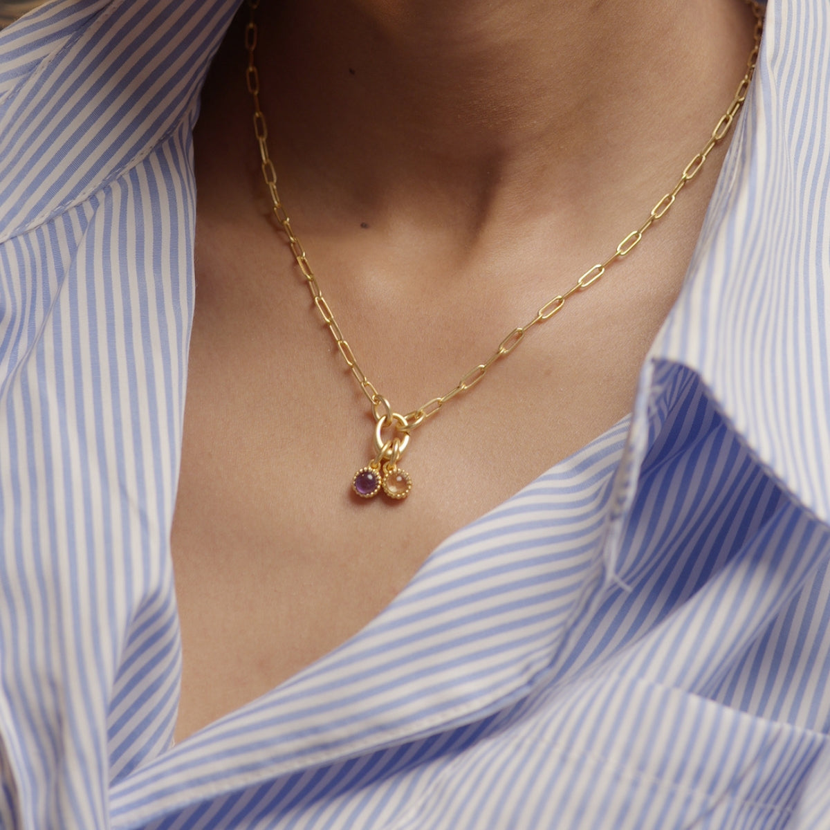 April Birthstone Charm – Clear Quartz