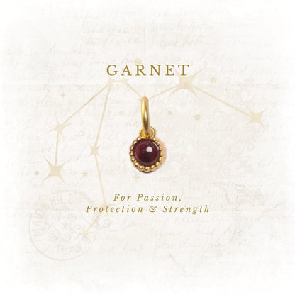 January Birthstone Charm – Garnet