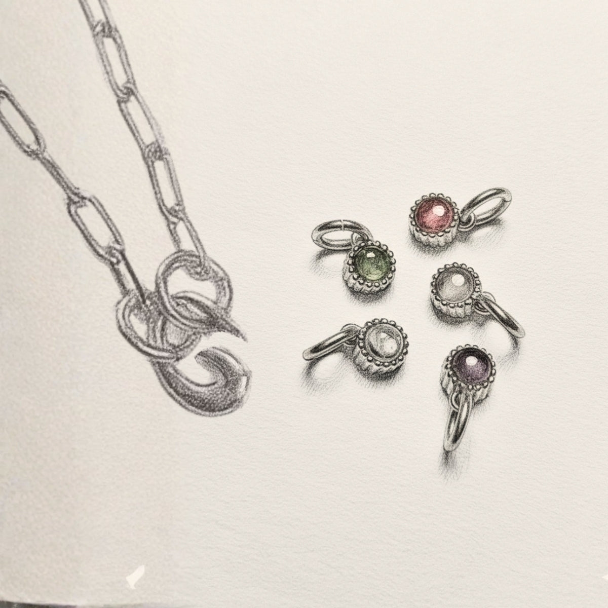 January Birthstone Charm – Garnet